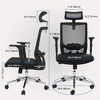 SUGIFT Ergonomic Office Chair High-Back Task Chair with Lumbar Support Swivel - 3 of 4