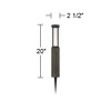 John Timberland Albion 20" High Modern Landscape Bollard Light Fixture Porch House Exterior Outside LED Bulb Low Voltage Black Aluminum Front Door - 4 of 4
