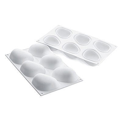 Silikomart Flexible Silicone Baking Mold, Mini Kugelhopf,3.38 oz, 6 cavities