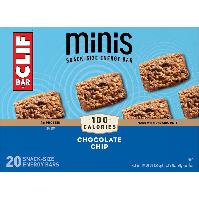 CLIF Bar Chocolate Chip Energy Bar Minis - 20ct, 6 of 10