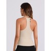 INSPIRE CHIC Women's Slim-Fit Ribbed Deep V-Neck Comi Workout Camisoles - 2 of 4
