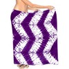 LA LEELA Women's Summer Bikini Wraps Sarong Cover up Wrap Skirt Bathing suit Swimwear Swimsuit Beach Coverup for Women One Size Purple, Tie Dye Design - 3 of 4