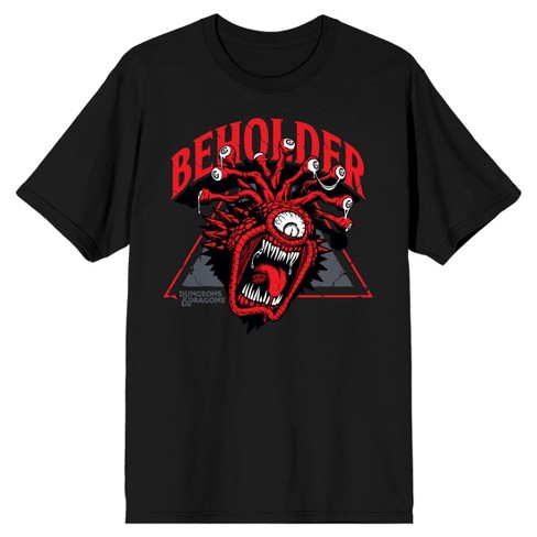 Dungeons & Dragons Beholder Monster Men's Black Crew Neck Short Sleeve 