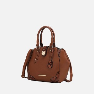 MKF Collection Lorena Snake embossed Vegan Leather Women’s Satchel Bag by Mia K - 1 of 4