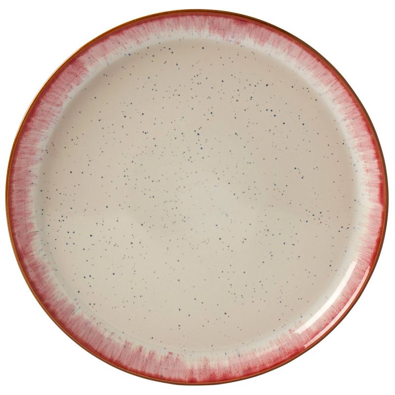 12pc Stoneware Hanover Dinnerware Set Cream/Red - Tabletops Gallery, 4 of 10