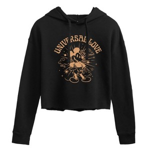 Women's - Disney - Universal Love Cropped Graphic Hoodie - 1 of 2