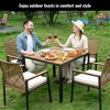 Dexmalle 5PCS Patio Dining Table Set with Cushions and Umbrella Hole - 2 of 4