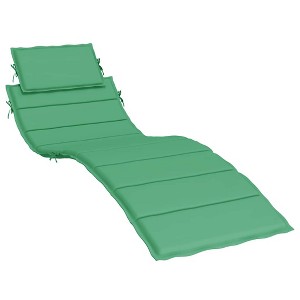 vidaXL Sun Lounger Cushion Green Oxford fabric 73.2 x 22.8 in - 1 of 4