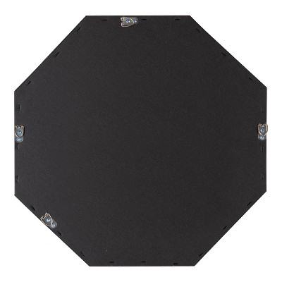 Rhodes Black Wood Octagon Vanity Wall Mirror