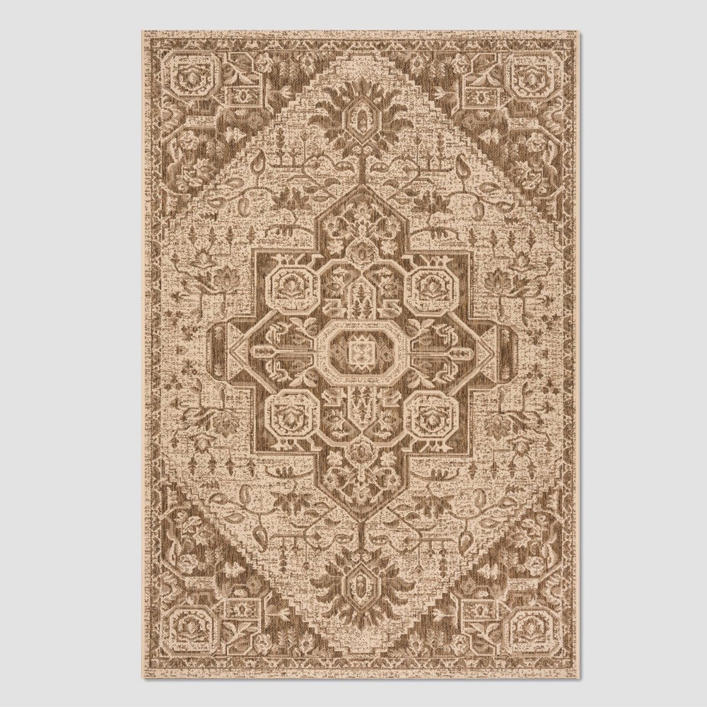 5'3inX7'6in Milda Outdoor Rug Beige/Cream - Safavieh