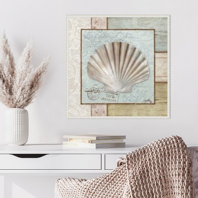 Amanti Art Traveling By Sea I by Elizabeth Medley Canvas Wall Art Print Framed 22 x 22-in.