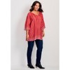 Avenue Bell Sleeve Keyhole Tie Blouse - 4 of 4