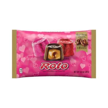 R - Rolos, Nestle Rolo chocolates removed from packet arranged in