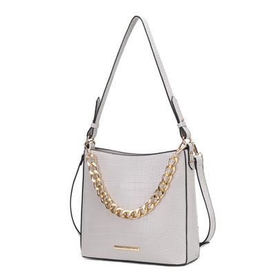 MKF Collection Bizzy Faux Crocodile-Embossed Vegan Leather Women’s Shoulder Bag by Mia K