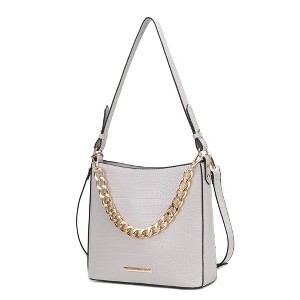 MKF Collection Bizzy Faux Crocodile-Embossed Vegan Leather Women’s Shoulder Bag by Mia K - 1 of 4