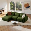 MYINDA 102'' Modular Sectional Couch, Lambswool 4 Seater Upholstered Sofa - Removable Ottoman for Small Spaces, Living Room Bedroom Office - 4 of 4