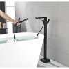 PAGED Floor Mounted Shower Head High Flow Freestanding Tub Filler Faucet with Handheld Shower Head for Bathroom - 3 of 4