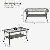 Buenhomino Wicker Patio Coffee Table,Rattan Outdoor Coffee Table with 2-Layer Storage Furniture Tables for Outside, Patio, Garden, Balcony, Backyard - 4 of 4