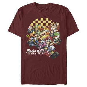 Men's Nintendo Mario Kart Cartoon Collage T-Shirt - 1 of 4
