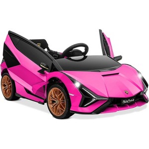 Costway 12V Ride on Car  with 2.4G Remote Control LED Lights MP3 Music Horn - 1 of 4