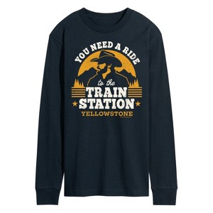 Men's - Yellowstone - You Need A Ride To The Train Station Long Sleeve Graphic T-Shirt - 1 of 4