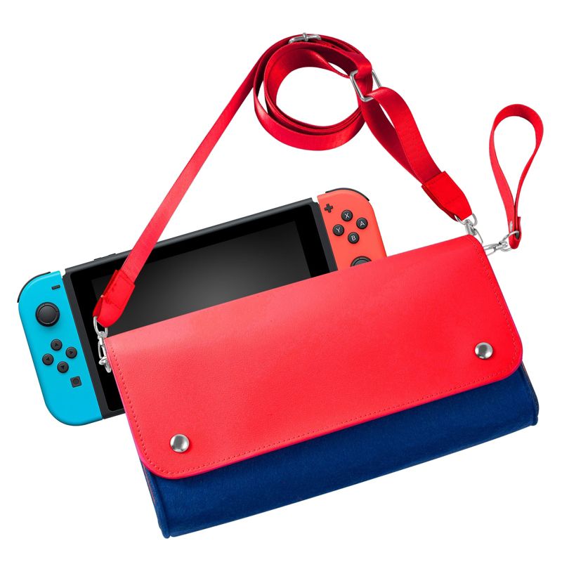 Insten Carrying Case Purse For Nintendo Switch and OLED Model, PU Leather Cover Travel Bag Sleeve Pouch, With Detachable Shoulder Hand Strap For Girls Women, 4 of 10