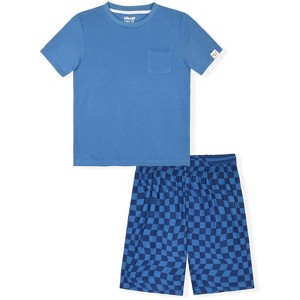 Sleep On It Boys 2-Piece Short-Sleeve Jersey Pajama Shorts Set - 1 of 4