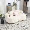 SYFERLORY COOLMORE Bean Bag sofa Lazy Sofa Durable Comfort Lounger High Back Bean Bag Chair(Beige) - 2 of 4