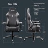 NicBex Adjustable Ergonomic Gaming Chair,High Back Office Chair with Dynamic Lumbar Support and Flip-up Armrests for Gaming Work Study,Gray - 3 of 4