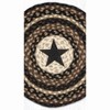 Earth Rugs Black Star Printed Round Placemat 15"x15" Handcrafted Jute Rustic Farmhouse Lodge Dining Table Accent Mat - 3 of 3