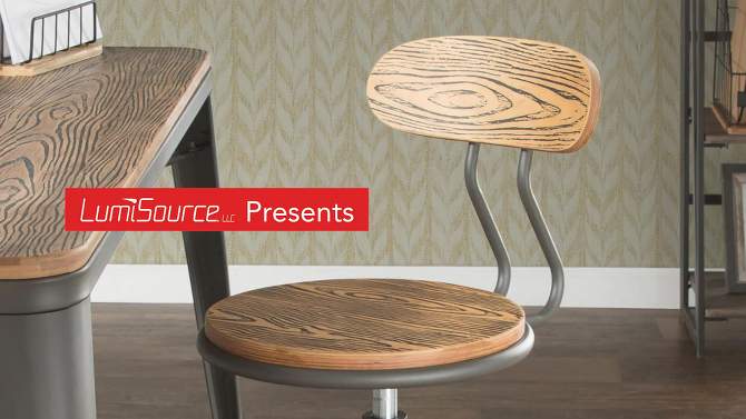 Dakota Industrial Adjustable Bar Height Table - LumiSource, 2 of 6, play video
