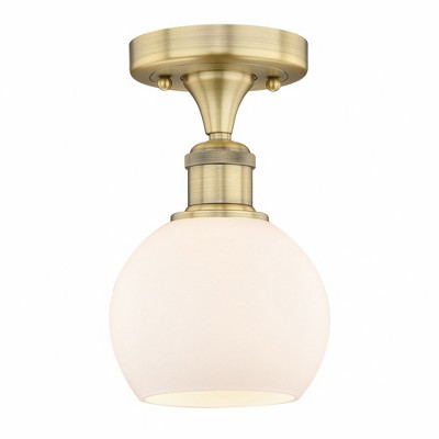 Athens - 1 Light Semi-Flush Mount In Industrial Style-8.88 Inches Tall and 6 Inches Wide