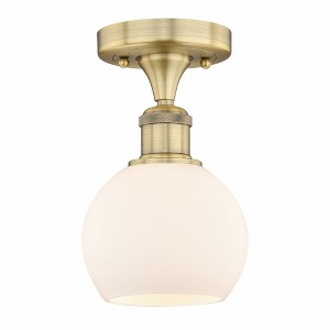 Innovations Lighting Athens 1 - Light Semi-Flush Mount in  Brushed Brass - 1 of 1