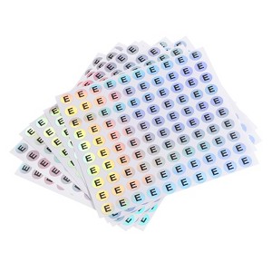 Unique Bargains Laser Capital Alphabet Round Self-Adhesive Reflective Letter Stickers 10 Pcs - 1 of 3