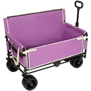 SKRAN 3-in-1 Convertible Folding Wagon Cart with Bench Seat & Storage,180L Capacity and 500lbs Load Capacity for Camping,Beach - 1 of 4
