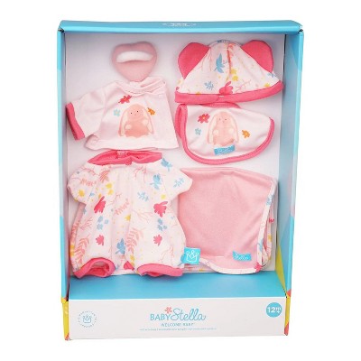fondo Brote Machu Picchu Manhattan Toy Baby Stella Welcome Baby 6 Piece Bringing Home Baby Doll Set  With Hat, Bib, Onesie, Cardigan, Magnetic Pacifier And Blanket : Target