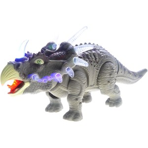 JuzToys Walking Triceratops Dinosaur Toy With Lights And Sounds, Green - 1 of 4