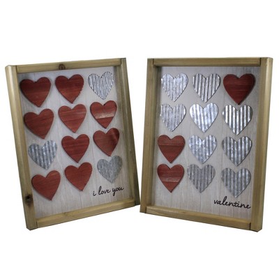 Valentine's Day 11.75" Heart Frame Decor Set Love Romance Transpac  -  Wall Sign Panels