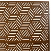 Grungis Matrix Metal Decorative Patio Screens,Freestanding Decorative Privacy Screen with Striped Rhombus Pattern for Balcony,76" H×48" W - 3 of 4