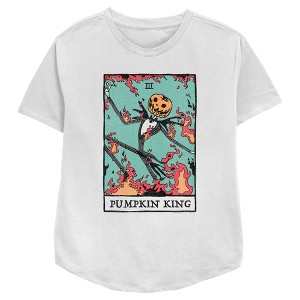 Women's The Nightmare Before Christmas Pumpkin King Card T-Shirt - 1 of 3