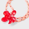 Orange Flower Beaded Multi-Strand Necklace - A New Day™ Orange - 4 of 4