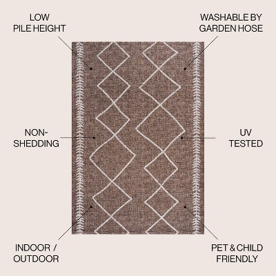 Handmade Boho-Chic Brown/Beige Trellis Synthetic 8' x 10' Area Rug