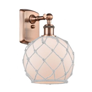 Farmhouse Rope - 1 Light Wall Sconce In Industrial Style-13 Inches Tall and 8 Inches Wide - 1 of 1