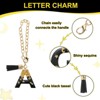 Unique Bargains Resin Lightweight Decorative Tassel Keychain Handle Charm Black with Gold Foil 1 Pc - 3 of 4
