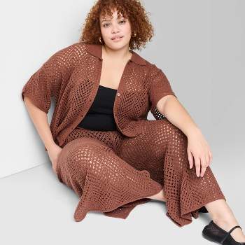 Women's Plus Size High-Waisted Classic Leggings - Wild Fable™ Brown Leopard  Print 4X