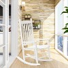 BestMassage Outdoor Rocking Chair Classic Wooden Patio Rocking Chair - 2 of 4