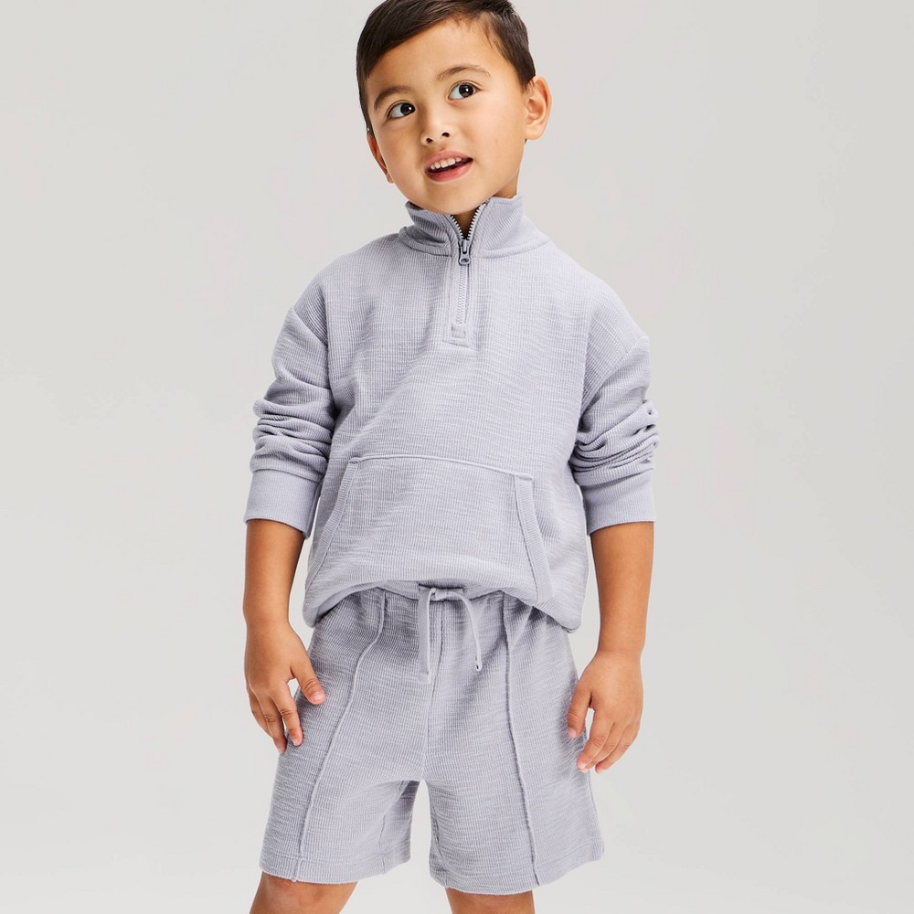 Toddler Boys' Knit Shorts - Cat & Jack™ Light Blue 2T