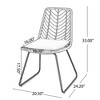 VASIP Set of 2 Rattan Dining Chairs with Water-Resistant Cushions and Sturdy Frame, Outdoor Wicker Patio Seating for Kitchen Patio Deck - 3 of 4
