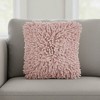 HomeRoots 20" Pale Pink Soft Nubby Shag Throw Pillow - 2 of 4