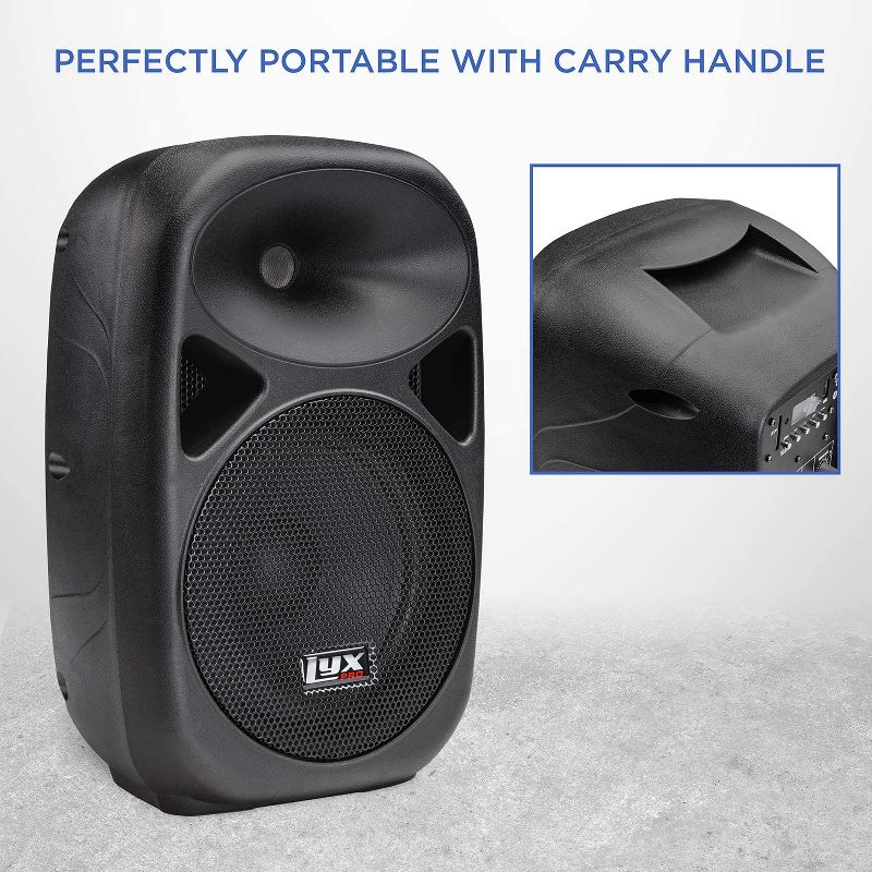 LyxPro 8” Portable Passive PA Speaker System W/Speakon, XLR Input, 2 of 5
